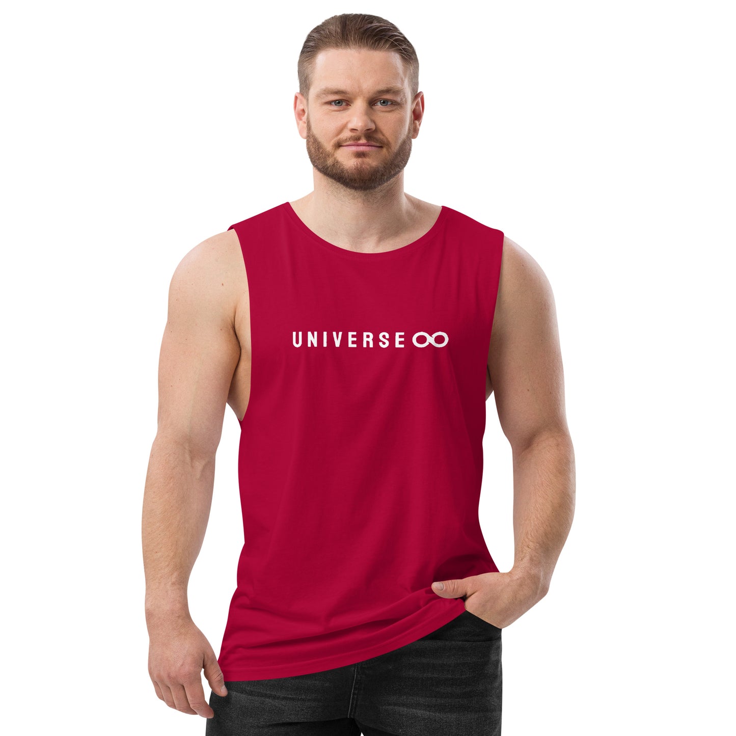 Men’s Drop Arm Tank Top - Universe 8
