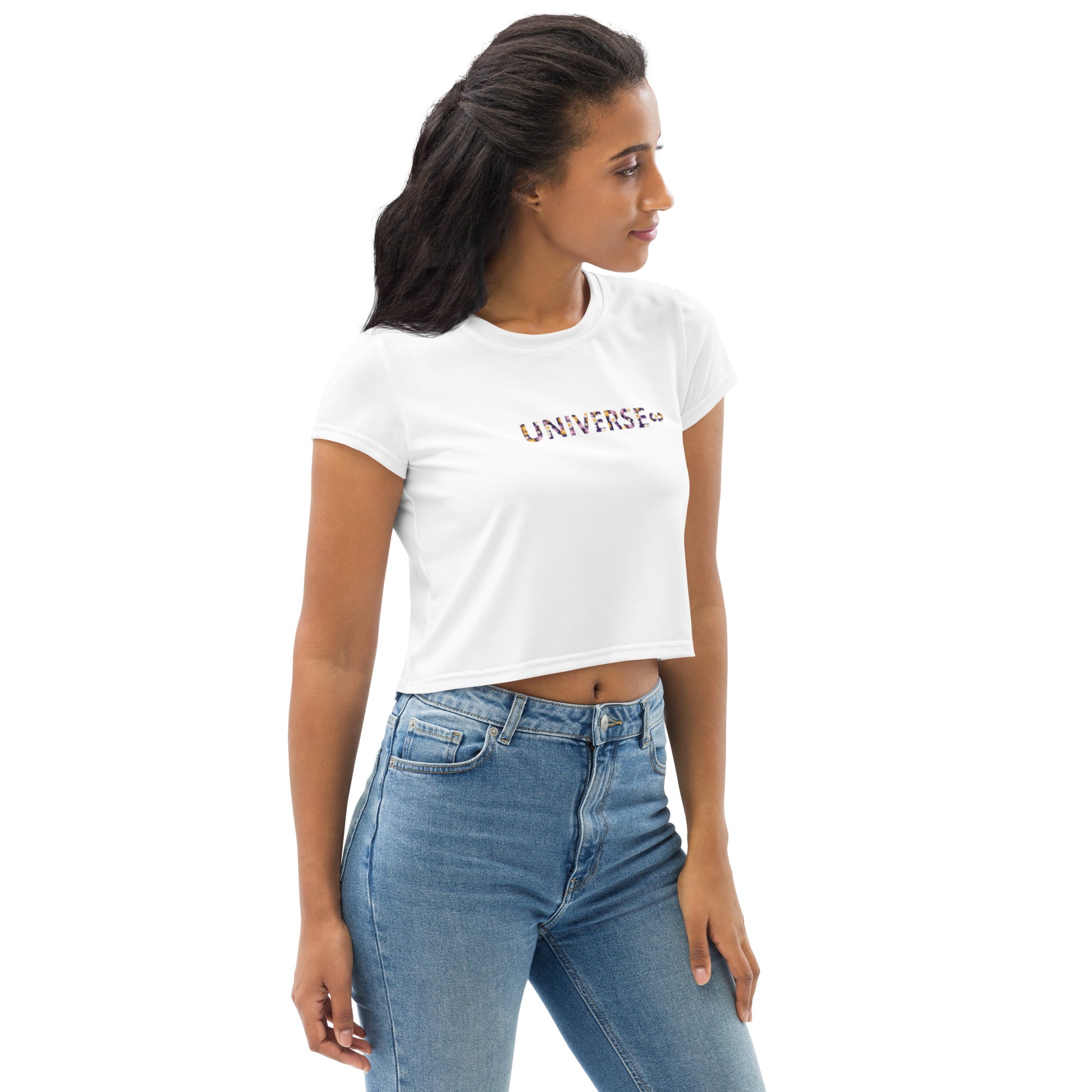 Universe 8 - All-Over Print Crop Tee - Universe 8